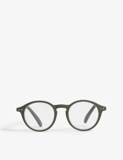 IZIPIZI Letmesee #D Kaki Round-frame Reading Glasses +2.00