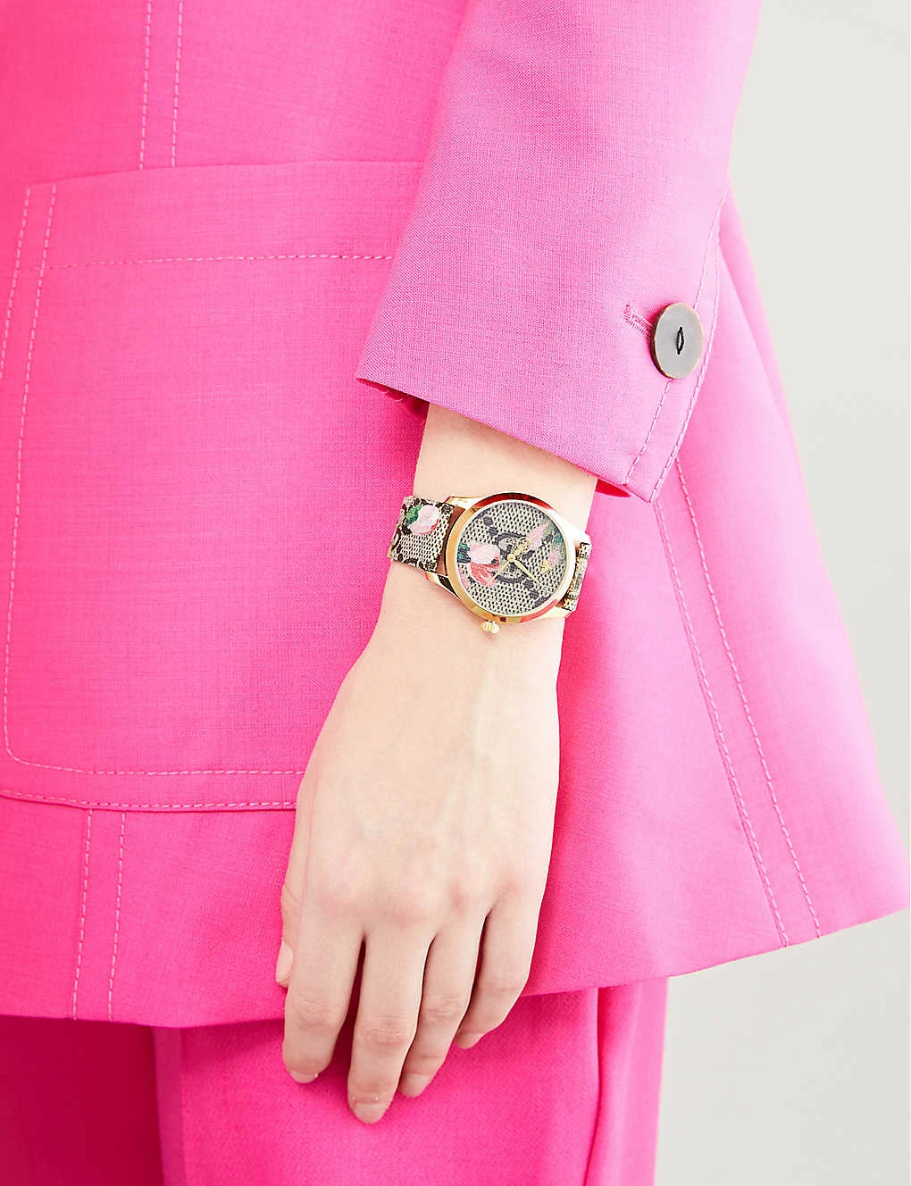 Gucci YA1264038 G-Timeless Stainless-steel And Leather Quartz Watch 4 Gucci YA1264038 G-Timeless Stainless-steel And Leather Quartz Watch - Image 2