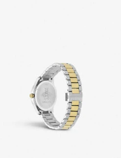 Gucci YA1264074 G-Timeless Stainless Steel And Gold-plated Watch -Glam Pouch Store 757 10001 YA1264074 ALT03