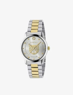 Gucci YA1264074 G-Timeless Stainless Steel And Gold-plated Watch