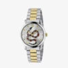 Gucci YA1264075 G-Timeless Stainless Steel And Gold-plated Watch -Glam Pouch Store 757 10001 YA1264075 M