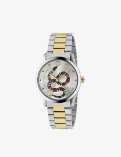 Gucci YA1264075 G-Timeless Stainless Steel And Gold-plated Watch