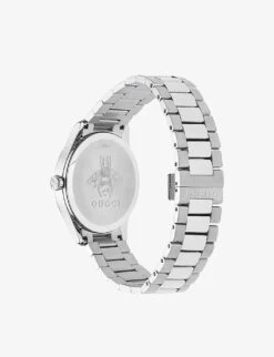 Gucci YA1264076 G-Timeless Stainless Steel Bracelet Watch -Glam Pouch Store 757 10001 YA1264076 ALT02