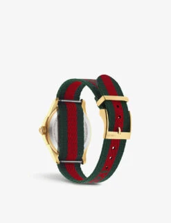 Gucci YA126487 Fashion Capsule Gold And Nylon Watch -Glam Pouch Store 757 10001 YA126487 ALT05