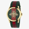 Gucci YA126487 Fashion Capsule Gold And Nylon Watch -Glam Pouch Store 757 10001 YA126487 M
