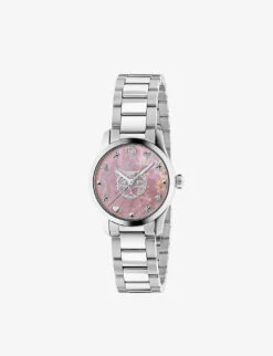 Gucci YA1265013 G-Timeless Stainless Steel And Mother-of-pearl Watch