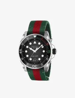 YA136209 Gucci Dive Nylon And Stainless Steel Watch