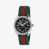 Gucci YA142305 GG2570 Stainless Steel And Nylon Quartz Watch -Glam Pouch Store 757 10001 YA142305 M