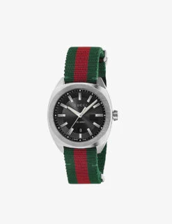 Gucci YA142305 GG2570 Stainless Steel And Nylon Quartz Watch