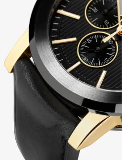 Gucci YA101203 G Chrono Collection PVD And Leather Watch 8 Gucci YA101203 G Chrono Collection PVD And Leather Watch -Glam Pouch Store 757 10095 YA101203 BLACK ALT07