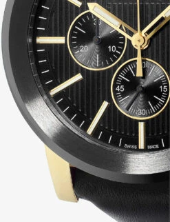 Gucci YA101203 G Chrono Collection PVD And Leather Watch 9 Gucci YA101203 G Chrono Collection PVD And Leather Watch -Glam Pouch Store 757 10095 YA101203 BLACK ALT08
