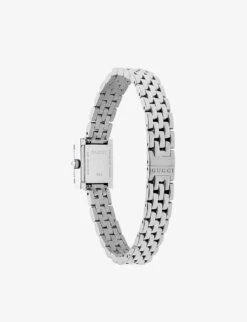 Gucci YA128507 G-frame Collection Stainless Steel And Diamond Watch -Glam Pouch Store 757 10095 YA128507 BLACK ALT03