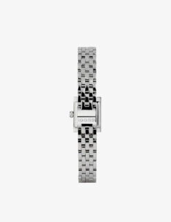 Gucci YA128507 G-frame Collection Stainless Steel And Diamond Watch -Glam Pouch Store 757 10095 YA128507 BLACK ALT04