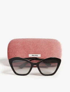 Miu Miu MU05U Cat-eye-frame Sunglasses -Glam Pouch Store 779 10017 8053672986112 BLACK ALT01