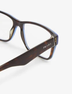 Prada Pr16mv Heritage Rectangle-frame Glasses -Glam Pouch Store 779 10017 8056597132268 BLUE ALT03