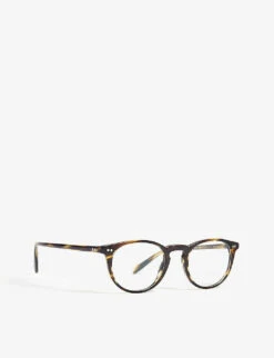 Oliver Peoples Riley-R Round-frame Optical Glasses -Glam Pouch Store 779 10017 827934299498 BROWN ALT02