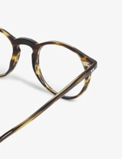 Oliver Peoples Riley-R Round-Frame Optical Glasses -Glam Pouch Store 779 10017 827934302907 BROWN ALT03