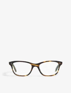 Oliver Peoples Havana Ashton Square-frame Optical Glasses