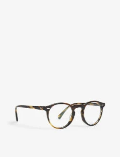 Oliver Peoples Gregory Peck Havana Round-frame Glasses 8 Oliver Peoples Gregory Peck Havana Round-frame Glasses -Glam Pouch Store 779 10017 827934352216 HAVANA ALT02