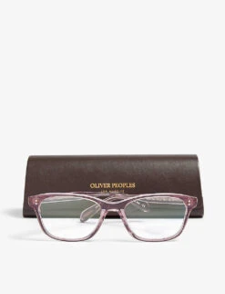Oliver Peoples Ashton Square-frame Optical Glasses -Glam Pouch Store 779 10017 827934419636 VIOLET ALT01