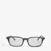 Oliver Peoples Roel Rectangle Frame Glasses -Glam Pouch Store 779 10017 827934428713 GREY M