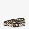 Sandro Adelia Studded Leather Belt -Glam Pouch Store 786 10081 SFACE00092 BLACK M
