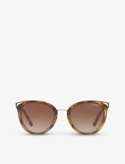 Vogue VO5230S Cat-eye Frame Tortoiseshell Acetate Sunglasses 8 Vogue VO5230S Cat-eye Frame Tortoiseshell Acetate Sunglasses -Glam Pouch Store R00011612 BROWN M