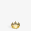 Thomas Sabo Rebel Kingdom 18ct Yellow Gold-plated Sterling-silver And Crystal Ring -Glam Pouch Store R00015486 MULTICOLOURED M