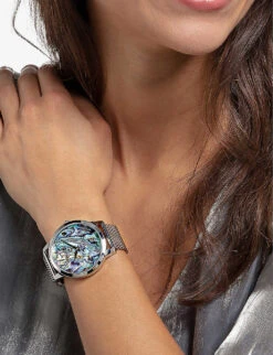 Thomas Sabo WA0363-201-218 Abalone Dial Watch With Mesh Strap -Glam Pouch Store R00084590 DIALMULTICOLOURED ALT02