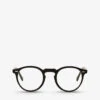 Oliver Peoples OV5186 Gregory Peck Round-frame Acetate Glasses -Glam Pouch Store R03644353 BLACK M