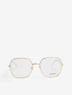 Prada PR56WV Square-frame Metal Glasses