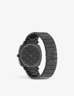 Gucci YA157429 Grip Stainless-steel Quartz Watch -Glam Pouch Store R03669032 BLACK ALT02