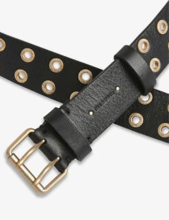 AllSaints Abigail Stud-embellished Leather Belt 9 AllSaints Abigail Stud-embellished Leather Belt -Glam Pouch Store R03680543 BLACK ALT03
