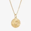 Zodiac Coin Aquarius Short 22ct Gold-plated Sterling Silver Necklace -Glam Pouch Store R03680695 22CARATGOLDPLATED M