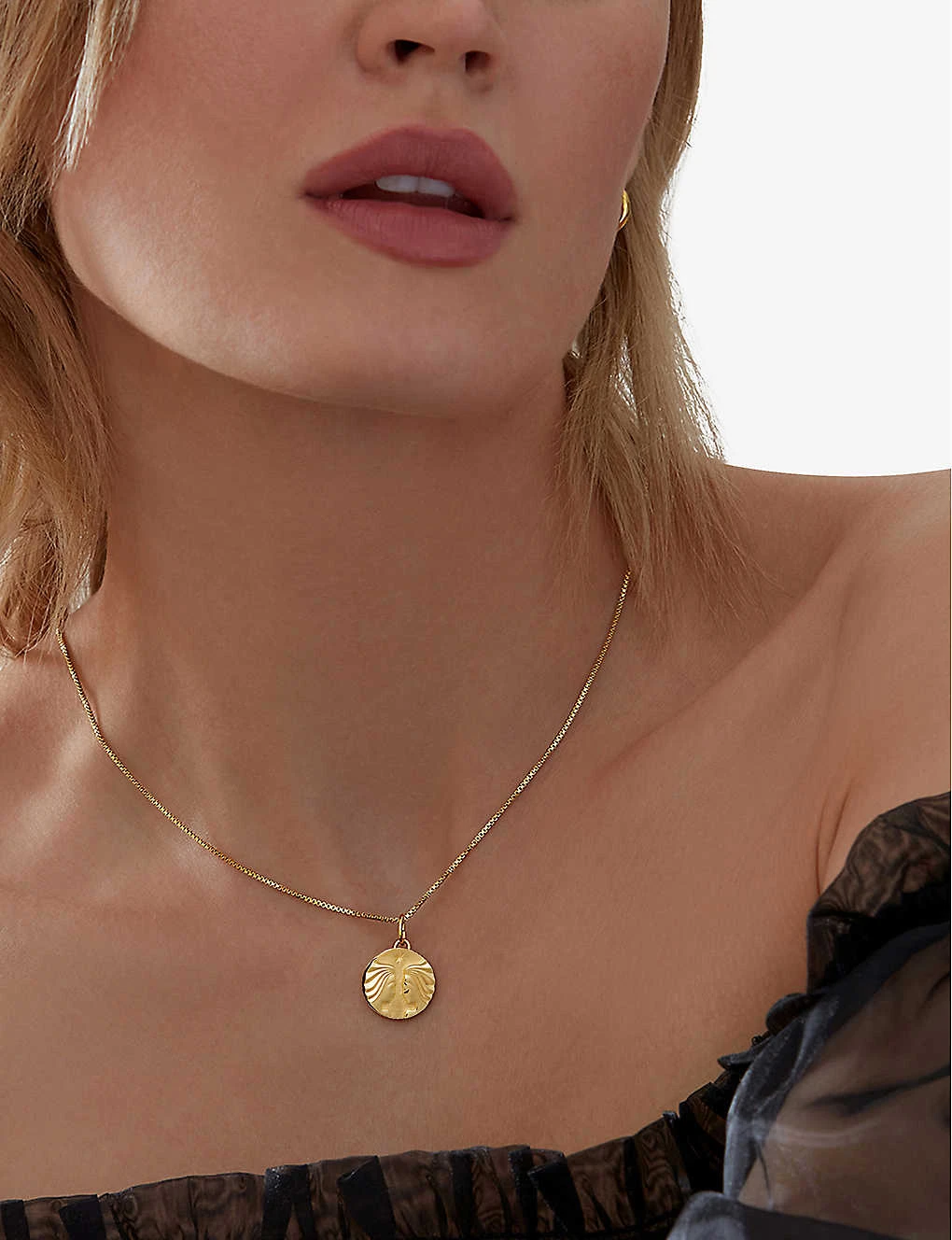 Zodiac Coin Gemini Short 22ct Gold-plated Sterling Silver Necklace 4 Zodiac Coin Gemini Short 22ct Gold-plated Sterling Silver Necklace - Image 2