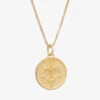 Zodiac Coin Libra Short 22ct Gold-plated Sterling Silver Necklace -Glam Pouch Store R03680704 22CARATGOLDPLATED M