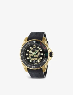 YA136219 Gucci Dive Yellow Gold-plated PVD And Rubber Quartz Watch