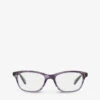 Oliver Peoples OV5224 Ashton Rectangular-frame Acetate Glasses 2 Oliver Peoples OV5224 Ashton Rectangular-frame Acetate Glasses -Glam Pouch Store R03701452 PURPLE M