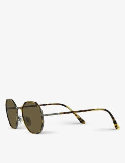 Giorgio Armani AR6112J Rectangular-frame Acetate And Metal Sunglasses -Glam Pouch Store R03708173 GREY ALT02