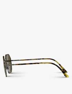 Giorgio Armani AR6112J Rectangular-frame Acetate And Metal Sunglasses -Glam Pouch Store R03708173 GREY ALT03