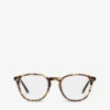 Oliver Peoples OV5414U Forman-R Tortoiseshell-print Acetate Glasses -Glam Pouch Store R03708192 GREEN M