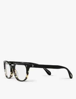 Oliver Peoples OV5457U Hildie Graphic-print Round Acetate Glasses -Glam Pouch Store R03708211 BLACK ALT02