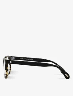 Oliver Peoples OV5457U Hildie Graphic-print Round Acetate Glasses -Glam Pouch Store R03708211 BLACK ALT03