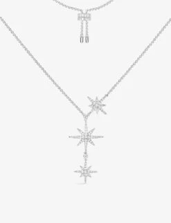 Météorites Sterling Silver And Zirconia Star Necklace