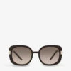 Prada PR04WS Square-frame Nylon Sunglasses -Glam Pouch Store R03728636 BROWN M
