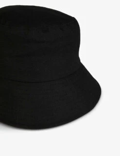 Wave Pocketed Cotton-twill Bucket Hat -Glam Pouch Store R03733666 BLACK ALT01
