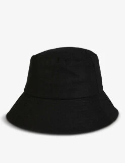 Wave Pocketed Cotton-twill Bucket Hat -Glam Pouch Store R03733666 BLACK ALT02