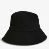 Wave Pocketed Cotton-twill Bucket Hat 2 Wave Pocketed Cotton-twill Bucket Hat -Glam Pouch Store R03733666 BLACK M