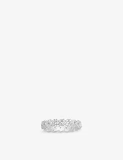 Croisette Sterling Silver And Zirconia Ring