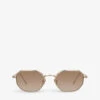 Linda Farrow Shaw Angular-frame Titanium Sunglasses -Glam Pouch Store R03745399 MULTI M